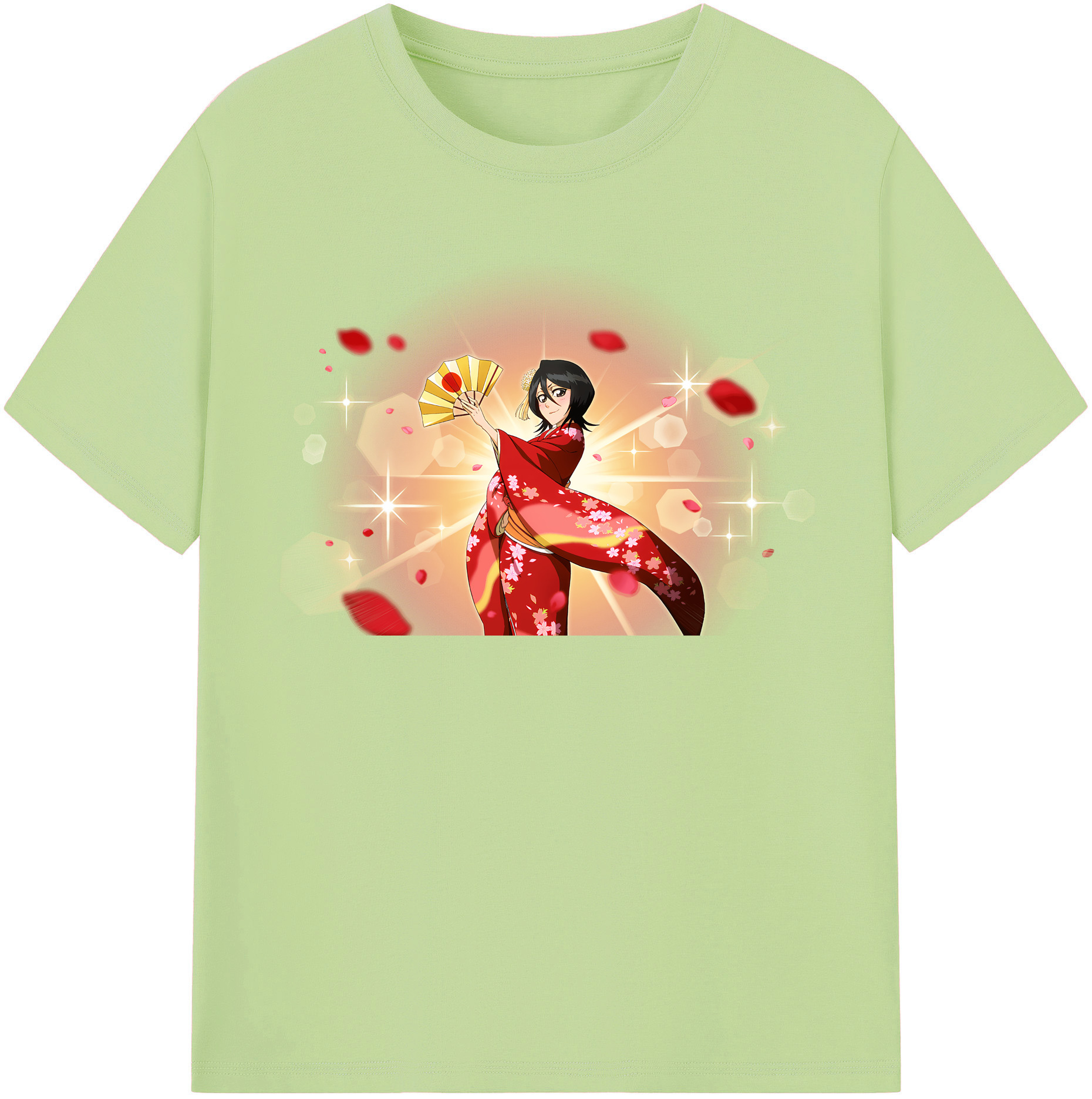 （画像用） ブリーチ 朽木ルキア BLEACH Kuchiki Rukia 綿100％半袖Tシャツ（フロントプリント）